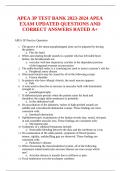 APEA 3P TEST BANK 2023-2024 APEA  EXAM UPDATED QUESTIONS AND  CORRECT ANSWERS RATED A&plus;