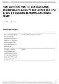 HESI EXIT NGN&comma; HESI RN Exit Exam &lpar;2025&rpar; comprehensive questions and verified answers &lpar; detailed & elaborated&rpar; ACTUAL EXAM 2025 TEST&excl;&excl;
