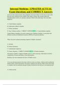 Internal Medicine Bundled Exam Questions and CORRECT Answers