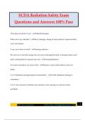 SCDA Radiation Safety Exam Questions and Answers 100&percnt; Pass