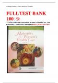 TEST BANK FOR Maternity Womens Health Care 11th Edition BY Lowdermilk UPDATED 2025 - 2026&period;