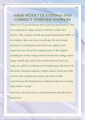 NR668 WEEK 5 QUESTIONS AND  CORRECT VERIFIED ANSWERS