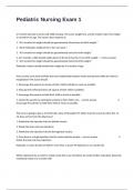 Pediatric Nursing Exam 1 Actual Exam Questions With Correct Detailed Answers&period;