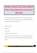 Chapter 1&colon; Bonus Test 1 Intro KARCH Prep U Exam Questions and Answers 100&percnt; Pass