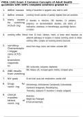 RNSG 1341 Exam 3 Common Concepts of Adult Health questions with 100&percnt; complete solutions graded A&plus;