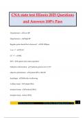 CNA state test Illinois 2025 Questions and Answers 100&percnt; Pass