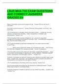 LSUS MHA 705 EXAM QUESTIONS AND CORRECT ANSWERS GRADED A&plus;