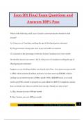 Econ 201 Final Exam Questions and Answers 100&percnt; Pass