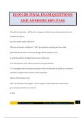 ECON 201 FINAL EXAM QUESTIONS AND ANSWERS 100&percnt; PASS