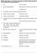RNSG 1341 Exam 1 Common Concepts of Adult Health questions well answered to pass graded A&plus;