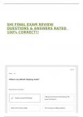 SHI FINAL EXAM REVIEW QUESTIONS & ANSWERS RATED  100&percnt; CORRECT&excl;&excl;