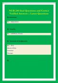 NUR 244 final Questions and Correct  Verified Answers &vert; Latest Questions