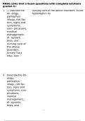 RNSG 1341 Unit 1 Exam questions with complete solutions graded A&plus;