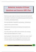Relativity Analytics 9&period;5 Exam Questions and Answers 100&percnt; Pass