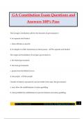 GA Constitution Exam Questions and Answers 100&percnt; Pass