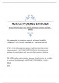 RCIS CCI PRACTICE EXAM 2025 WITH GUARANTEED ACCURATE ANSWERS &vert;VERIFIED