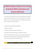 KARCH Chapter 2&colon; Bonus Test 1 Drugs & the Body PREP U Questions and Answers 100&percnt; Pass