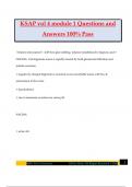 KSAP vol 4 module 1 Questions and Answers 100&percnt; Pass