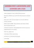 AMH2010-TEST 1 QUESTIONS AND ANSWERS 100&percnt; PASS
