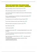 PRACTICE QUESTIONS FOR SOCRA EXAM QUESTIONS WITH 100&percnt; CORRECT ANSWERS&period;