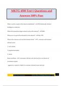 MKTG 4500 Test 1 Questions and Answers 100&percnt; Pass