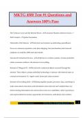 MKTG 4500 Test &num;1 Questions and Answers 100&percnt; Pass