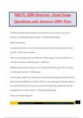 MKTG 4500 &lpar;Serviss&rpar; - Final Exam Questions and Answers 100&percnt; Pass