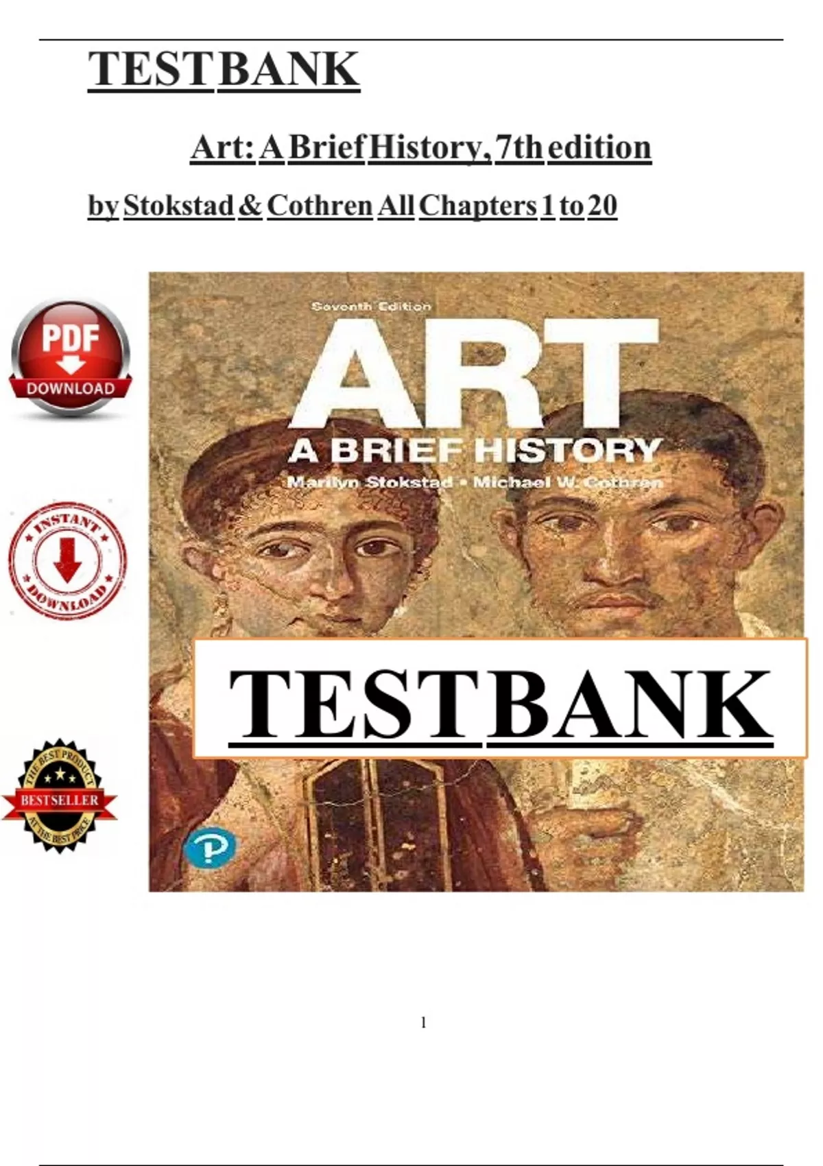 Test Bank - Art A Brief History, 7th Edition by Stokstad, Chapter 1 - 20 Download as a Pdf File ...