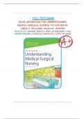 Test Bank for Davis Advantage for Understanding Medical Surgical Nursing 7th Edition by Linda s&period; Williams Verified Chapter s 1 57 Complete Newest Version &sol; STUDY GUIDE for Davis Advantage for Understanding Medical-Surgical Nursing