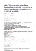 AMA PCM Content Marketing Exam Practice Questions &lpar;2025&rpar; comprehensive questions and verified detailed solutions