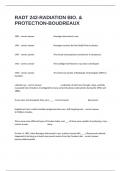 RADT 242-RADIATION BIO&period; & PROTECTION-BOUDREAUX COMPLETE EXAM STUDY WITH ADVANCED ANSWERS 100&percnt; PASS&period;