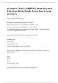 Advanced Patho NSG5003 Immunity and Infection Study Guide Exam And Actual Answers&period;