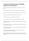 Advanced Pathophysiology NSG5003 Questions And Answers&period;