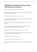 NSG5003 Hematologic System Exam And Answers Graded A&plus;&period;