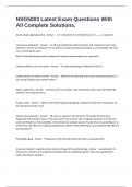 NSG5003 Latest Exam Questions With All Complete Solutions&period;