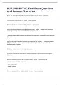 NUR 2030 PATHO Final Exam Questions And Answers Scored A&plus;&period;