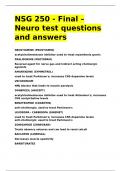 NSG 250 - Final &ndash; Neuro test questions and answers&period;