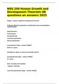 NSG 250 Human Growth and Development Theorists UB questions an answers 2025&period;