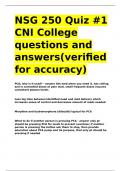 NSG 250 Quiz -1 CNI College questions and answers&lpar;verified for accuracy&rpar;&period;
