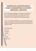 MINNESOTA JURISPRUDENCE EXAM &vert;GUARANTEED ACCURATE ANSWERS &vert;VERIFIED