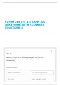 FDNTR 219 CH&period; 1-4 EXAM 122 QUESTIONS WITH ACCURATE SOLUTIONS&excl;&excl;