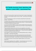214 Florida Insurance Exam Questions And Answers &vert;Latest 2025 &vert; Guaranteed Pass&period;