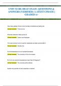  UNIT 32 OIL HEAT EXAM &vert; QUESTIONS & ANSWERS &lpar;VERIFIED&rpar; &vert; LATEST UPDATE &vert; GRADED A&plus; 
