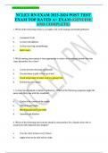 NEW GENERATION NCLEX RN EXAM 2024 POST TEST EXAM TOP RATED A&plus; EXAM