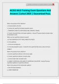 ACOLS MLD Training Exam Questions And Answers &vert;Latest 2025 &vert; Guaranteed Pass&period;