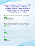Exam 3&colon; NSG526&sol; NSG 526 &lpar;Latest 2025&sol; 2026 Update&rpar; Clinical Modalities in Advanced PMHNP Guide&vert; Questions & Answers&vert; Grade A&vert; 100&percnt; Correct &lpar;Verified Solutions&rpar;- Wilkes
