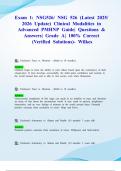 Exam 1&colon; NSG526&sol; NSG 526 &lpar;Latest 2025&sol; 2026 Update&rpar; Clinical Modalities in Advanced PMHNP Guide&vert; Questions & Answers&vert; Grade A&vert; 100&percnt; Correct &lpar;Verified Solutions&rpar;- Wilkes
