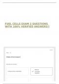 FUEL CELLS EXAM 2 QUESTIONS WITH 100&percnt; VERIFIED ANSWERS&excl;&excl; 