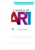 Test Bank - A World of Art 9th Edition by Henry Sayre&comma; &lpar;All Chapters 1 to 27 Covered