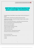 ASAP PACE Certificate Exam Questions And Answers &vert;Latest 2025 &vert; Guaranteed Pass&period;